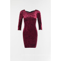 Velvet long sleeve dress